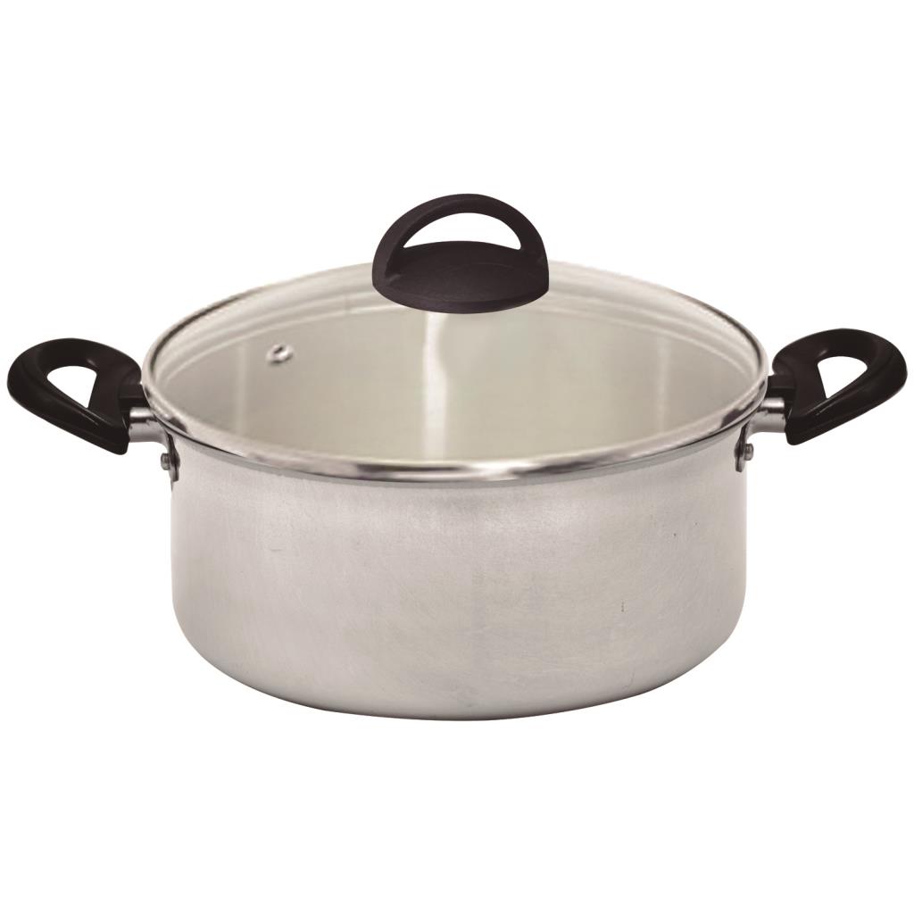 Caçarola brilho tampa vidro c/alças n22